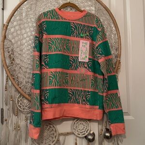 Nike NSW Club Fleece Adult Small Trippy Safari Sweatshirt Coral Chalk A00315